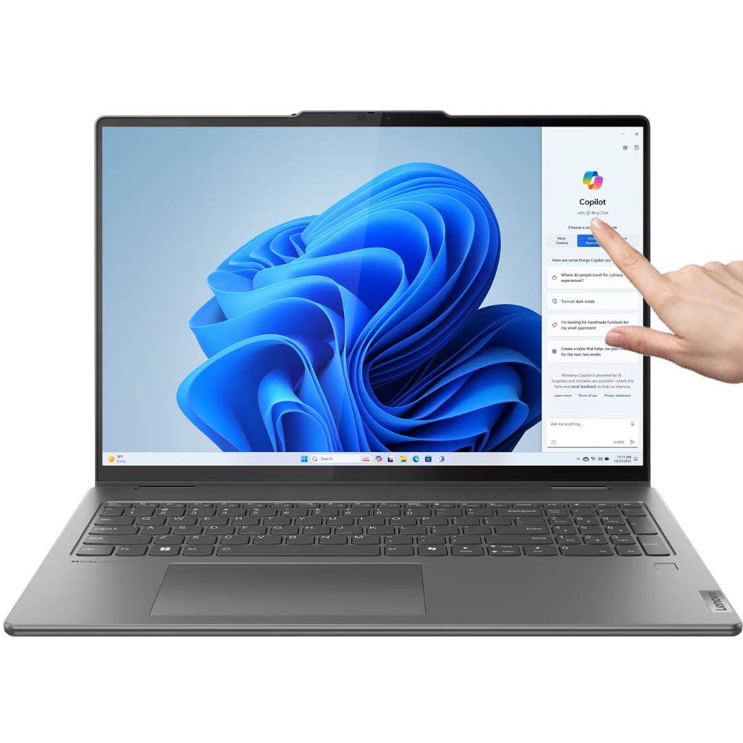 Notebook Convertible Lenovo Core Ultra 7 4.8Ghz, 16GB, 1TB SSD, 16" WUXGA Touch - Producto destacado